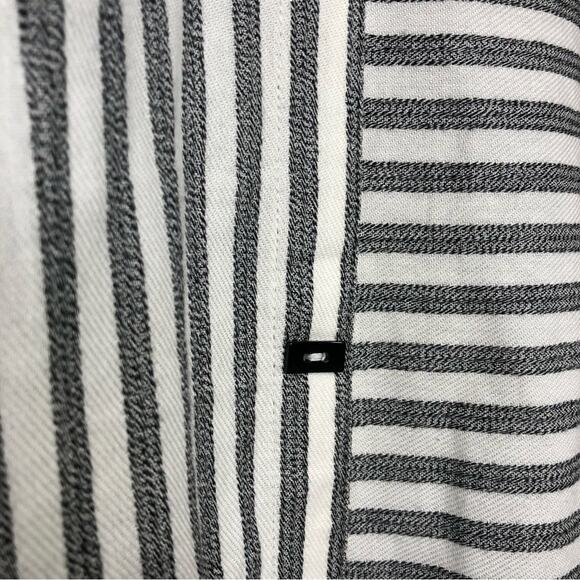 Soft Surroundings black white striped button down asymmetrical tunic size Large - Picture 16 of 16